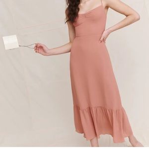 Reformation Emersyn Dress in size 4 color Praline